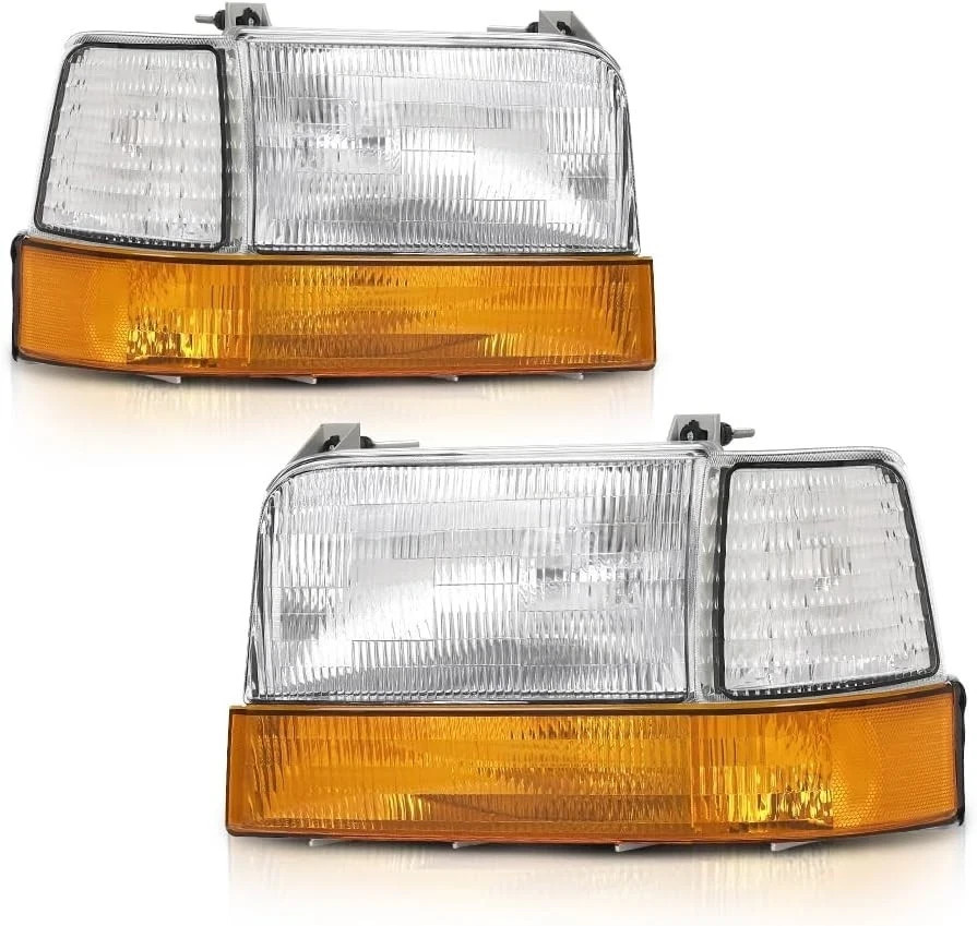 Headlight Assembly Set Fit Ford Bronco F150 F250 F350 1992-1997 Corner Signal