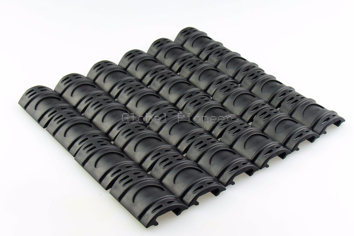 Black 24 PCS Universal Weaver Picatinny Rubber Rail Covers