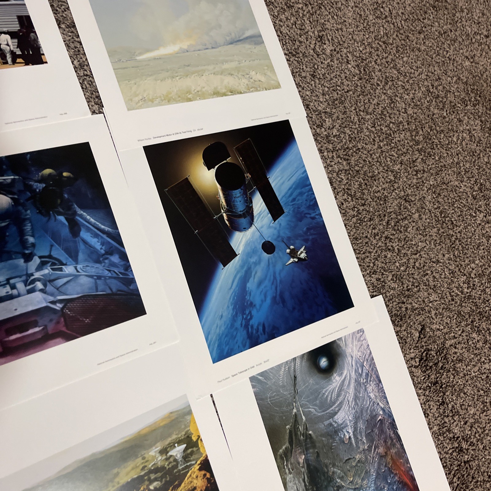 Vintage Selections from the NASA Art Collection 12 Photo Art Prints Portfolio