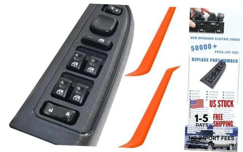 Driver Side Power Window Switch 15883323 - Compatible with Chevy Silverado 2003