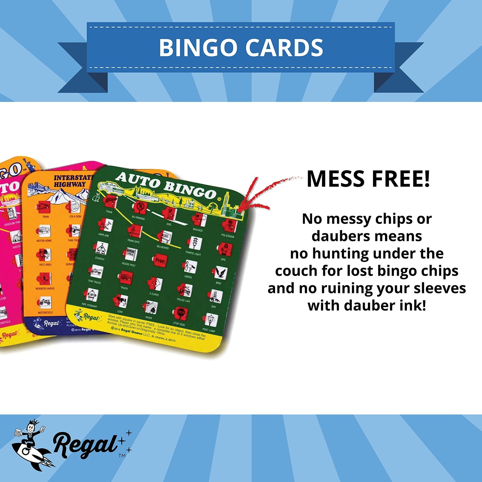Finger-Tip Shutter Bingo Cards with Sliding Windows - Interstate Bingo & Auto...