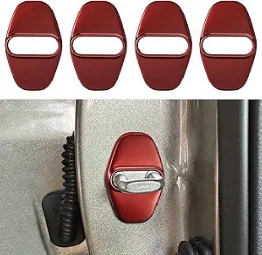 4 Pcs Car Door Lock Latches Covers Compatible with 2019-2024 Altima Color: Red