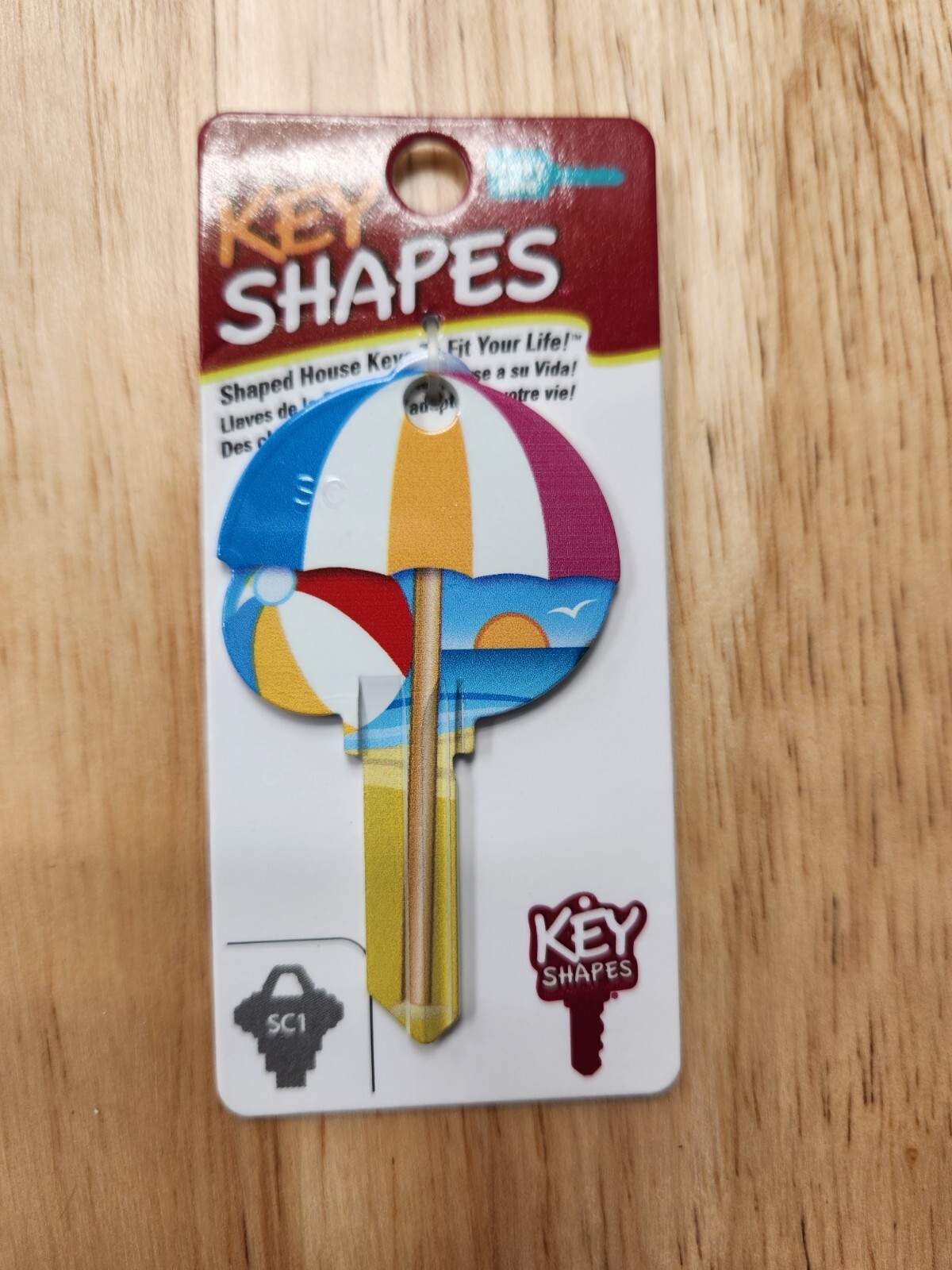 BEACH WITH UMBRELLA SHAPED SCHLAGE SC1 KEYBLANK
