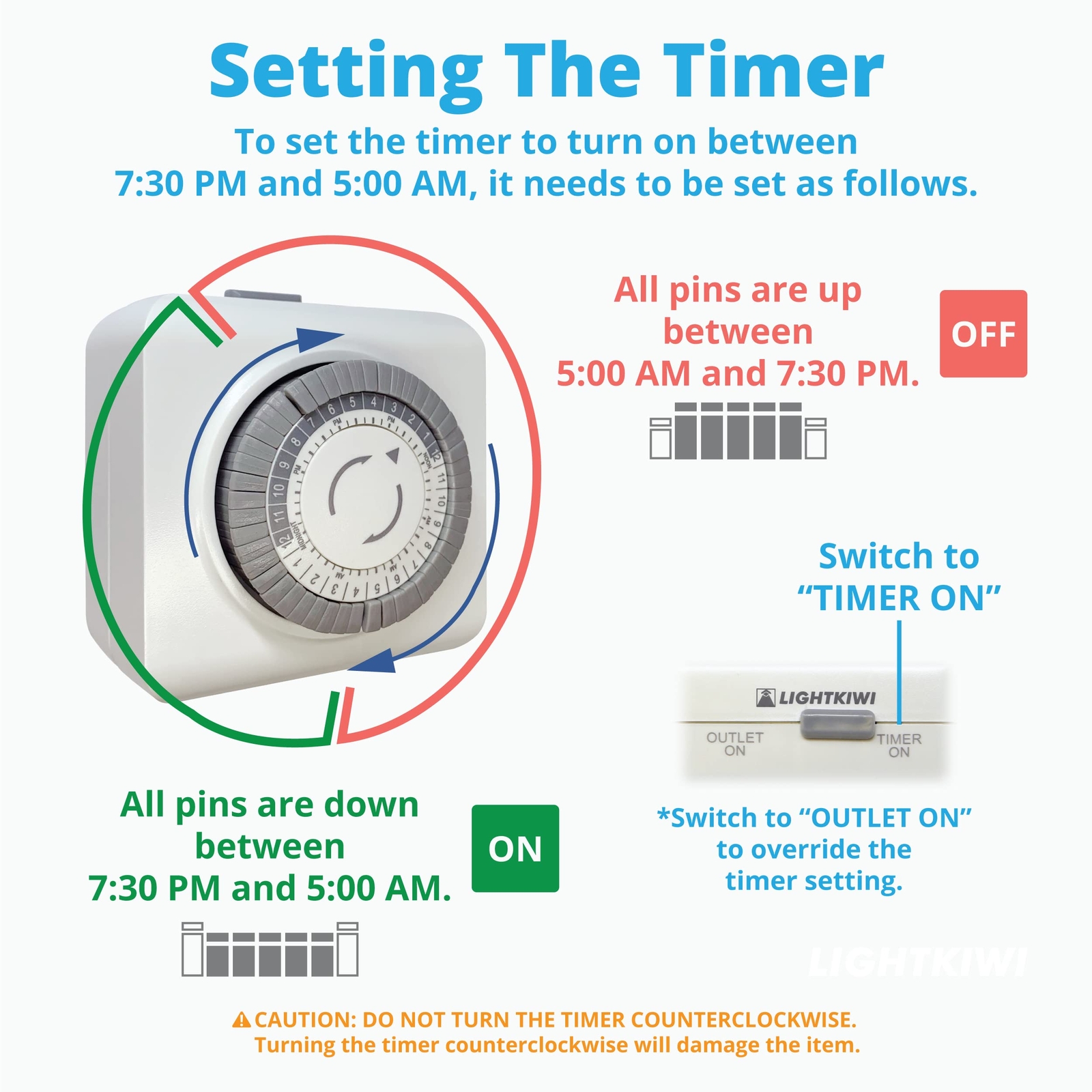 Q6914 Mechanical Timer For Low Voltage Landscape Lighting Transformer