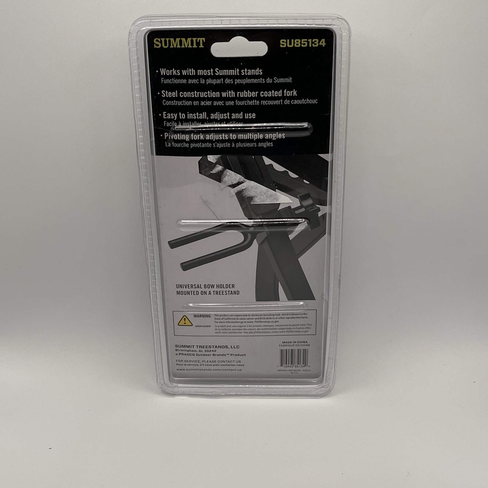 Summit Treestands SU85134 Universal Bow Holder - Black