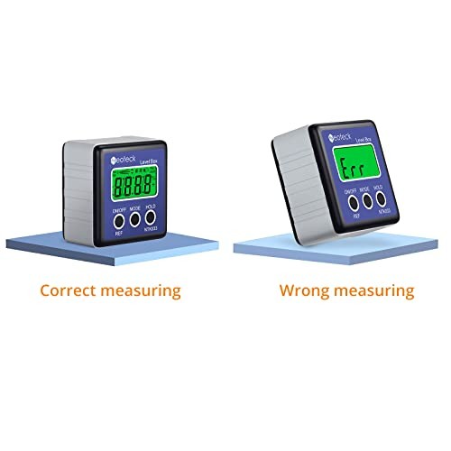 Digital Angle Finder LCD Digital Angle Gauge Waterproof Protractor Blue