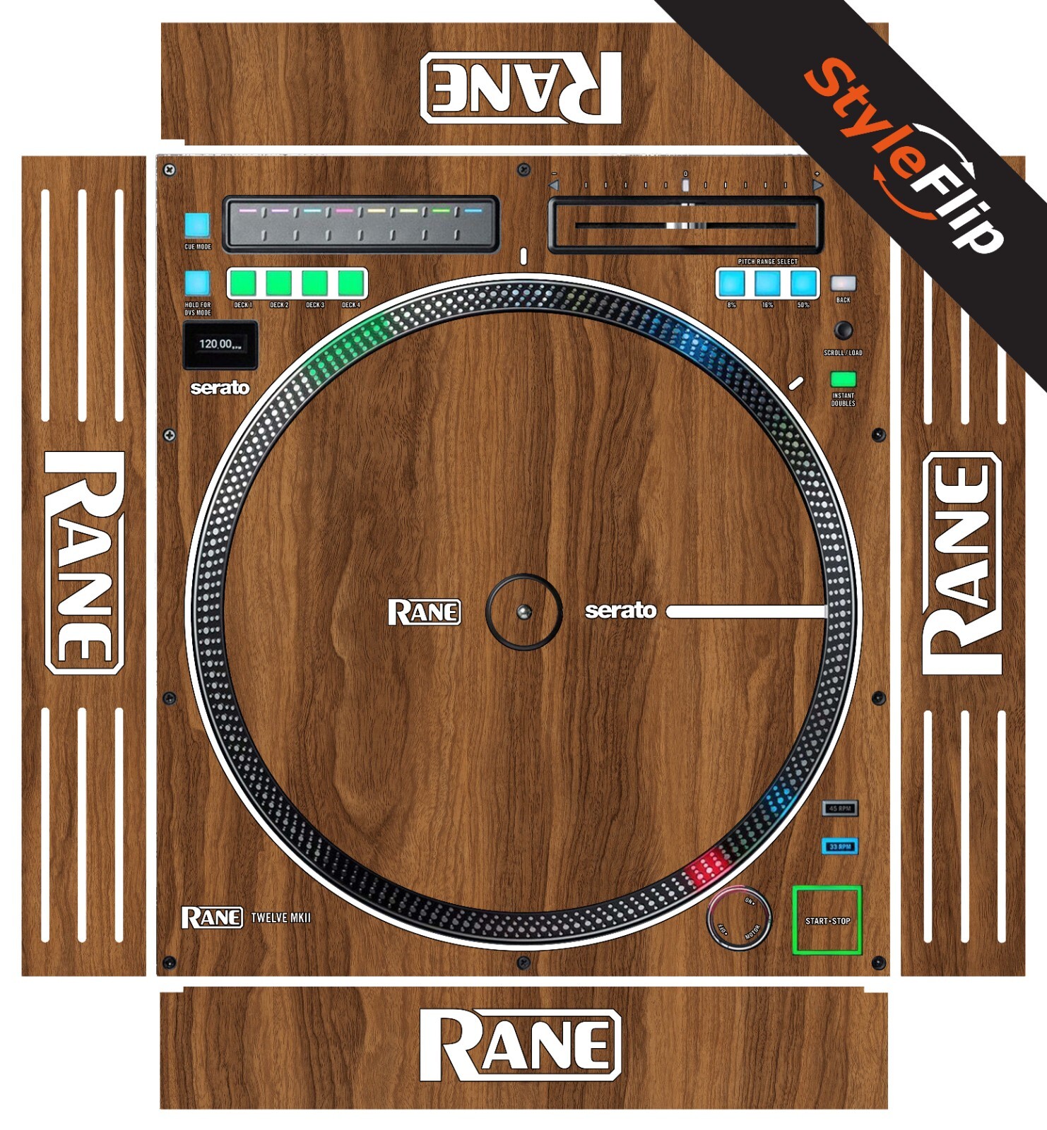 Rane TWELVE MKII Skin | Wood #2  | Protective Decal | StyleFlip Skins