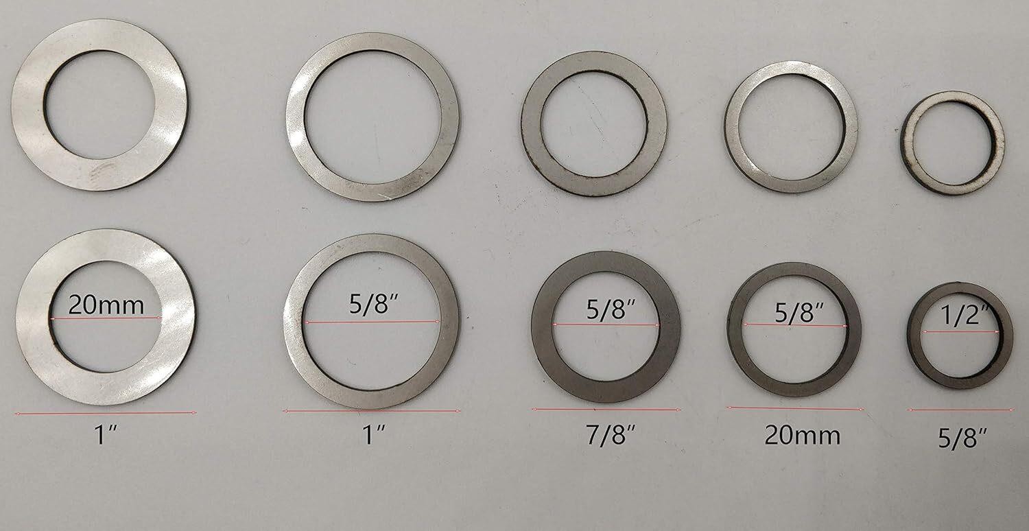 Saw Blade Bushing Set Saw Blade Adapter Ring, 1 Inch to 20 Mm, 1 Inch to 5/8 Inc