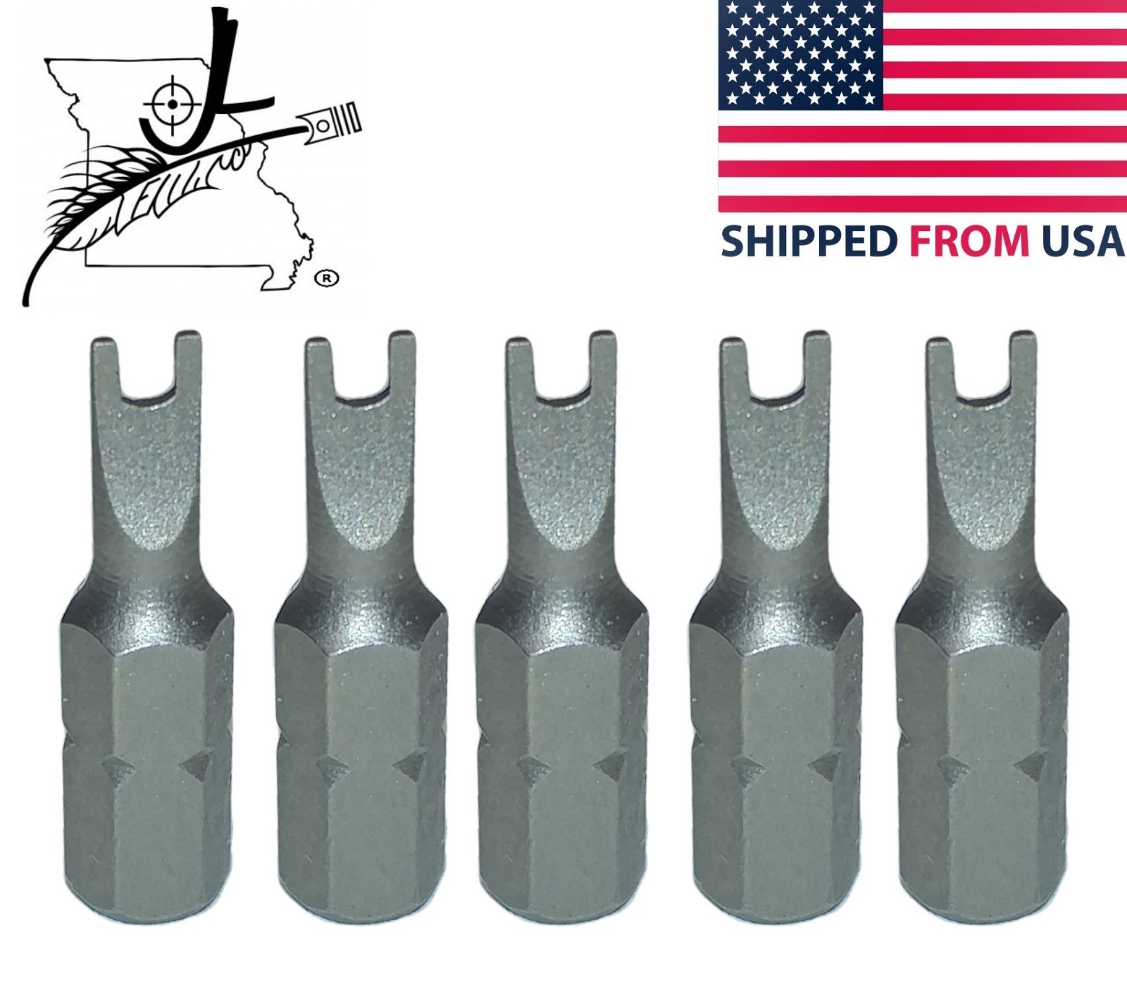 5x U6 H6 #6 Spanner Bits 25mm/1" Long 1/4 Hex Shank Screwdriver Drill Security
