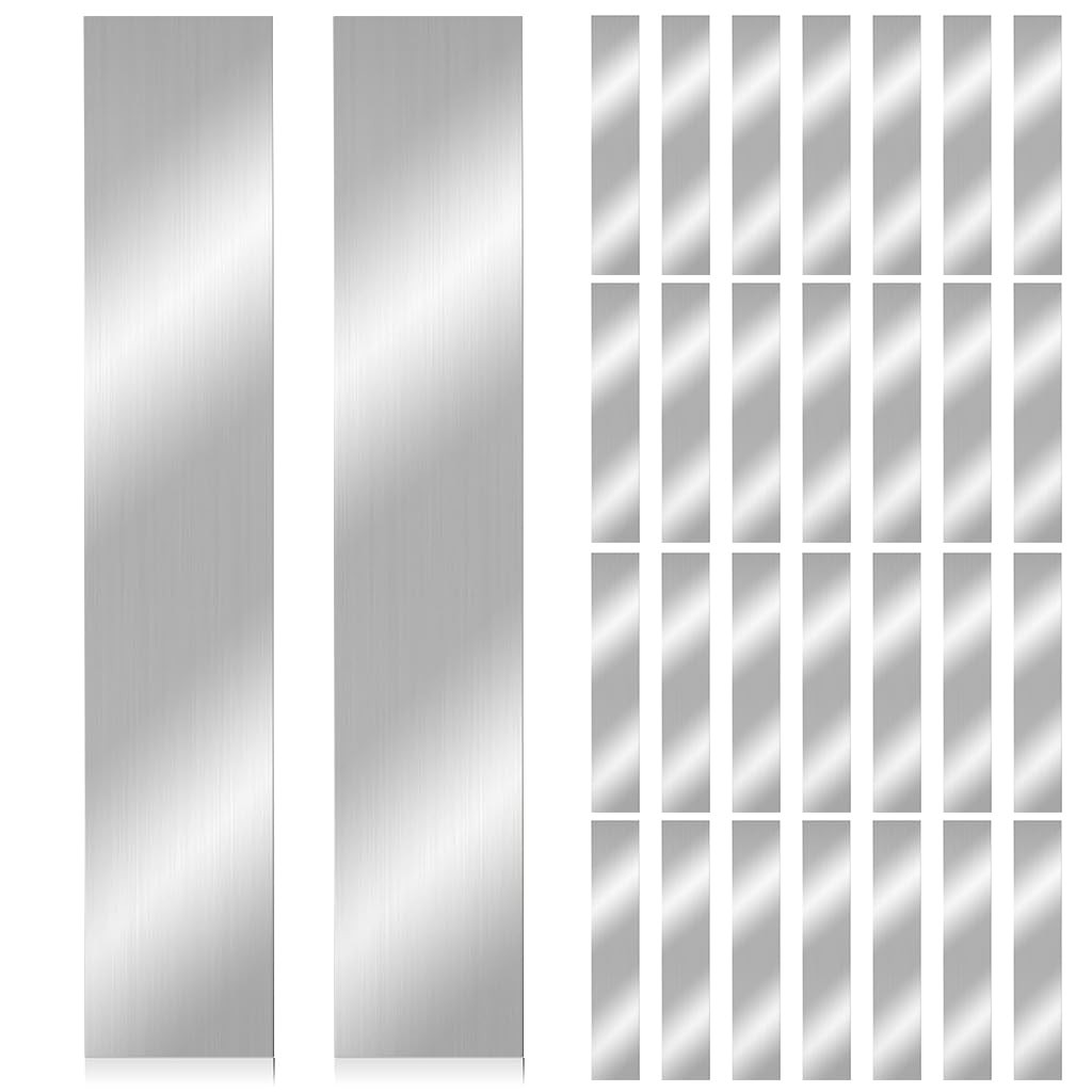 30PCS Shim Stock Assortment304 Stainless Steel Strips10 Sizes Thin Metal Shims