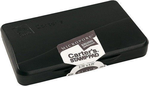 Avery Carter's Micropore Stamp Pad 21281, Black Ink, 2-3/4" x 4-1/4"