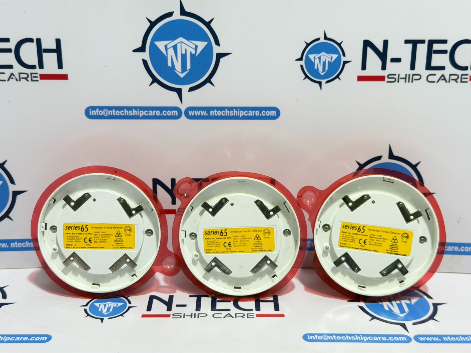 Apollo Series 65 Ionisation Smoke Detector NEW (Lot of 3)