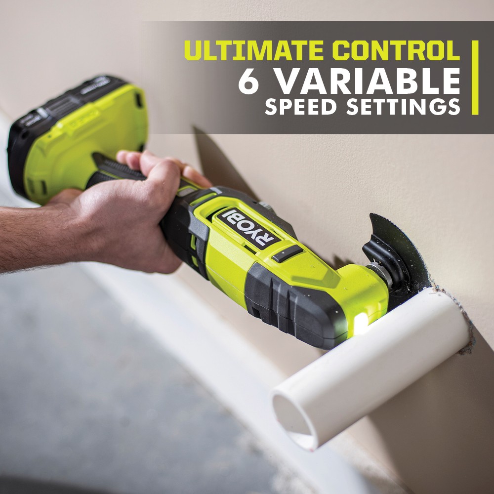 RYOBI 18V Cordless Multi-Tool Kit with 2.0 Ah Battery and Charger