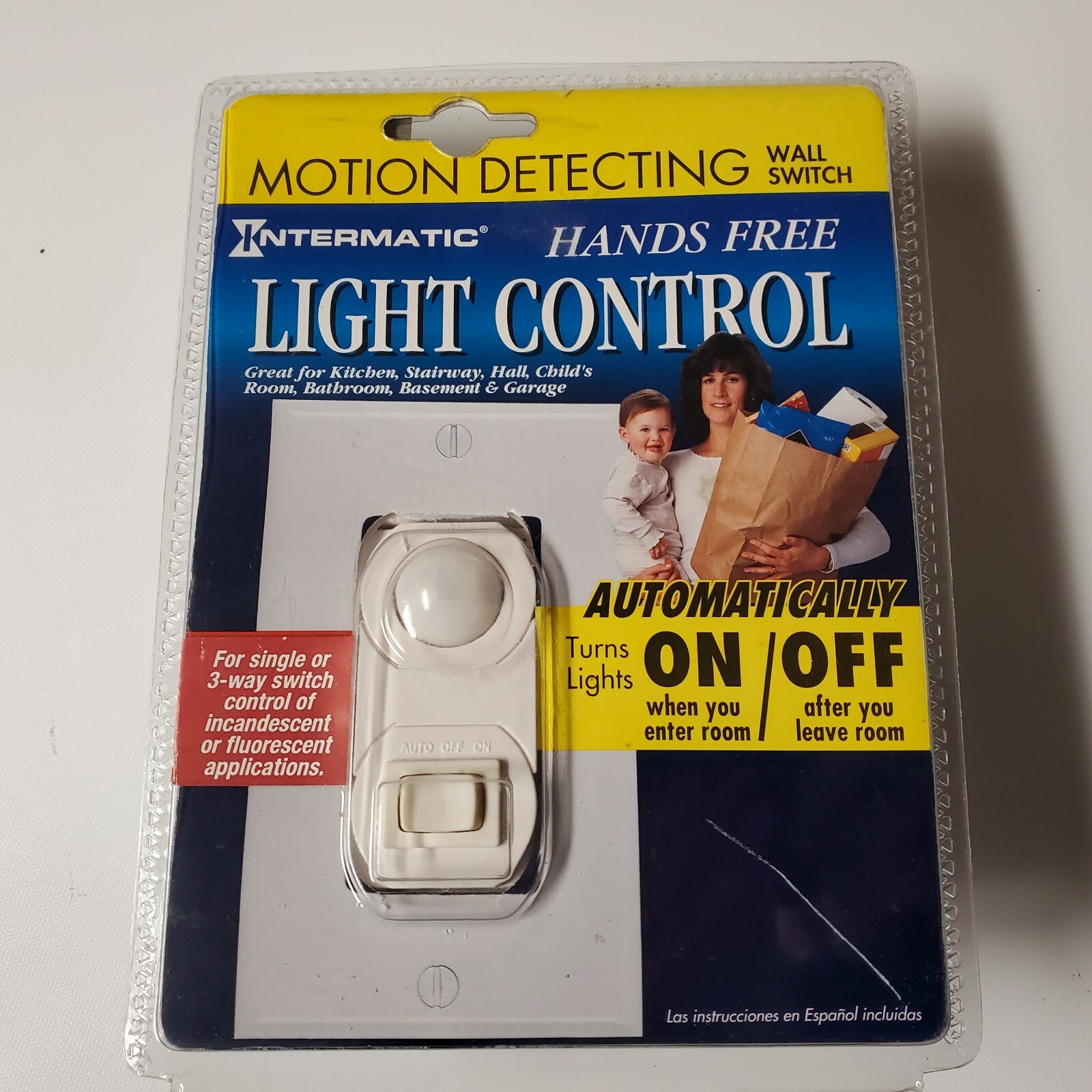 New Intermatic Motion Detector Sensor Hands Free Control Automatic Lights Switch