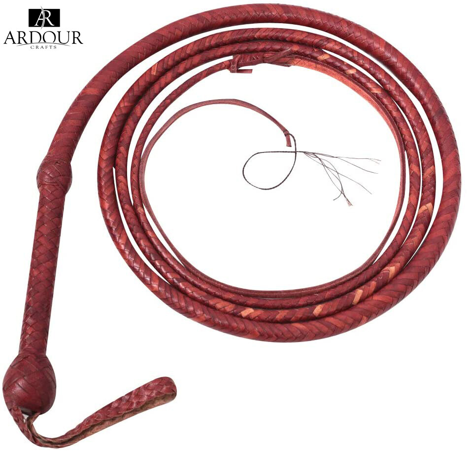 Leather Bullwhip 4–16Foot  Handmade 16 Plait Braided Heavy Duty Whip