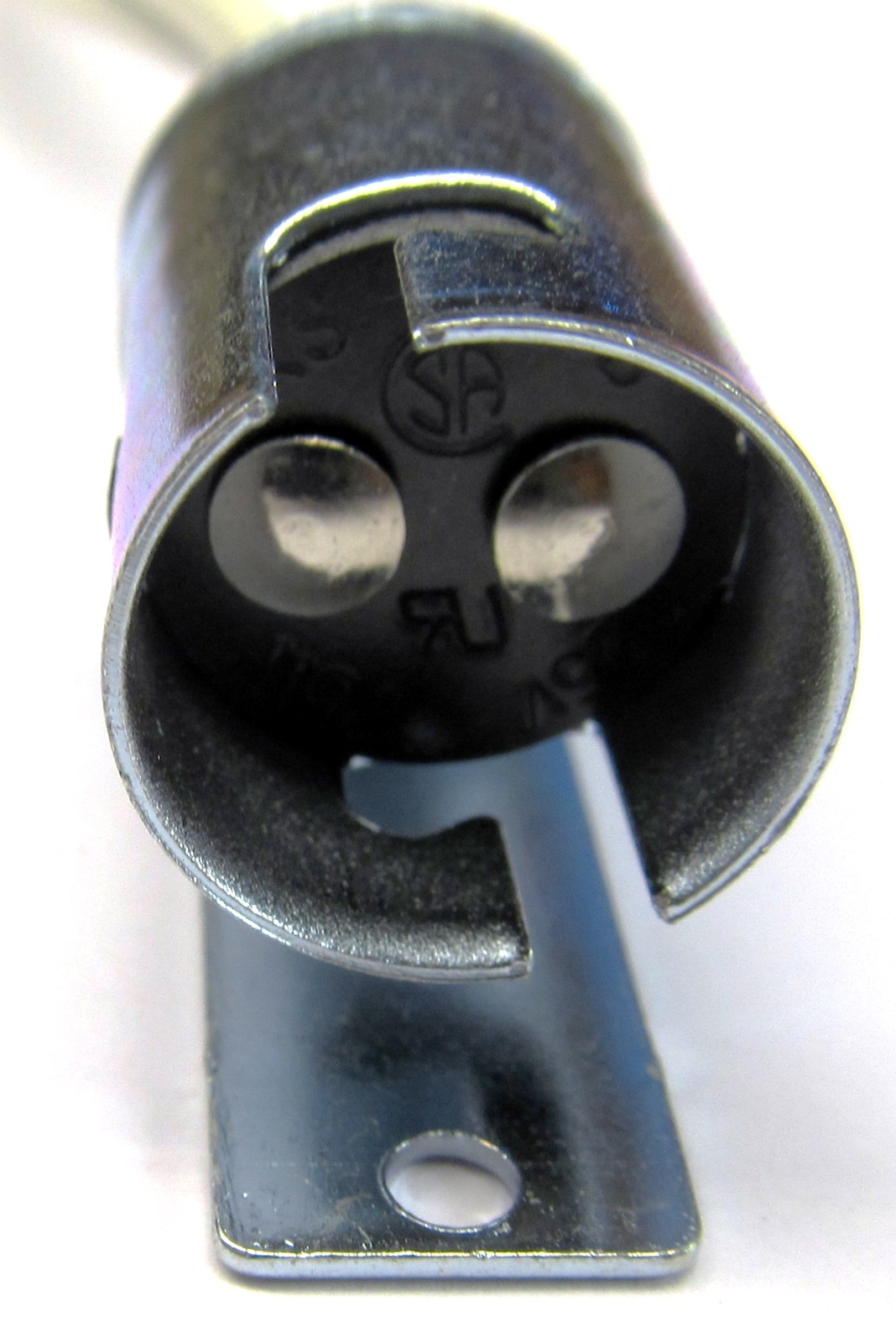 Bayonet Bulb Socket, BA15d base (1076, 1176 etc.), 1-hole Flange (parallel)