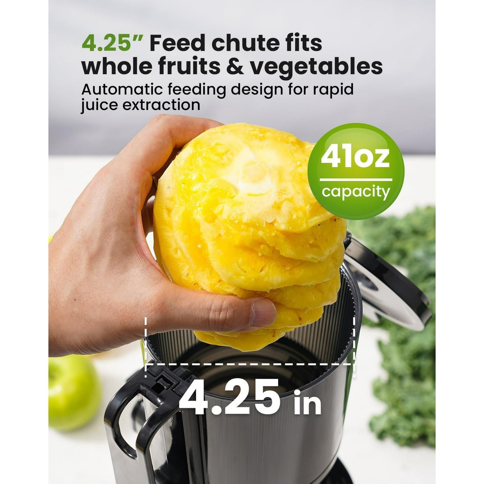Juicer Machines with 41oz Large Feed Chute, Cold Press Juicer Vegetable & Fruits