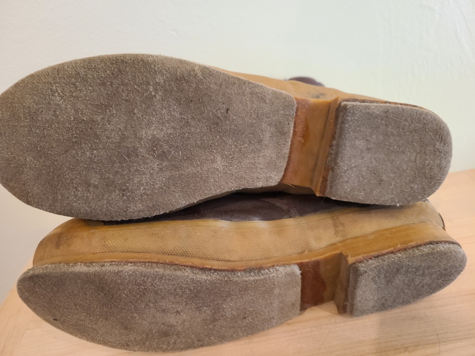 Vtg Wind River Felt Bottom Hook & Tie Canvas Fishing Boots Sz 11
