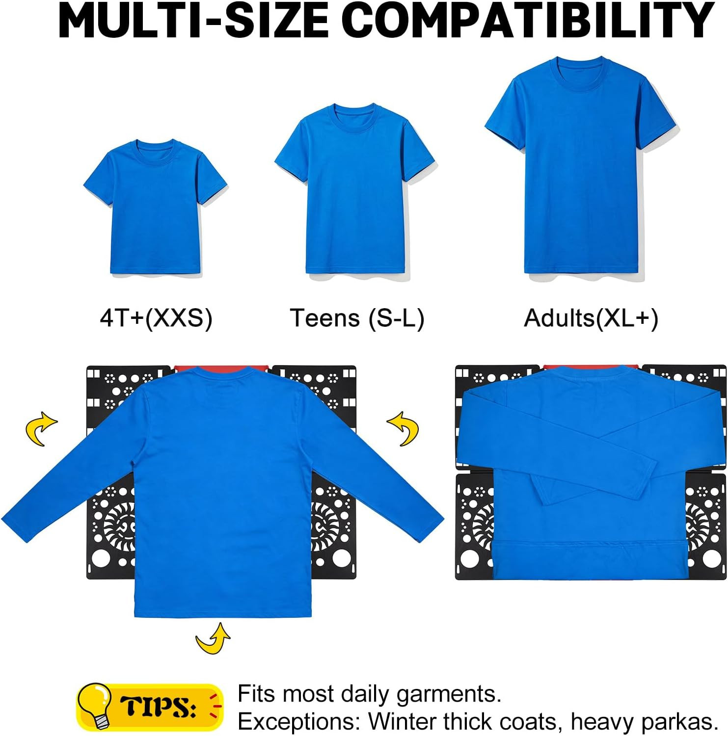 Version 3 Shirt Folding Board T Shirts Clothes Folder Durable Plastic Folding He