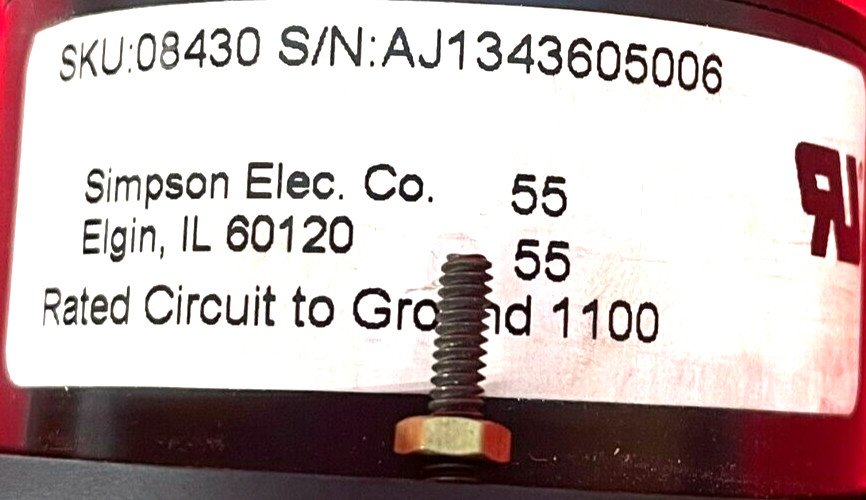SIMPSON 08430 VOLTMETER ROUND ANALOG PADNEL METER MODEL 55