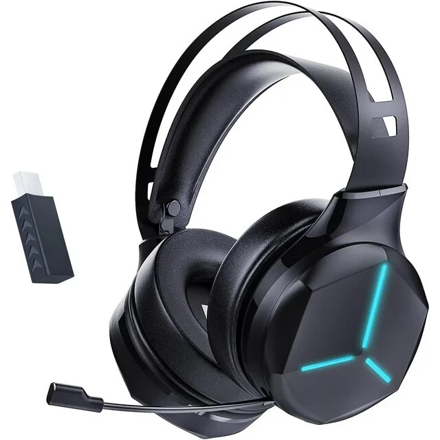 2.4G Wireless Bluetooth Gaming Headset, RGB Mic, PS5 Switch Xbox PC Compatible
