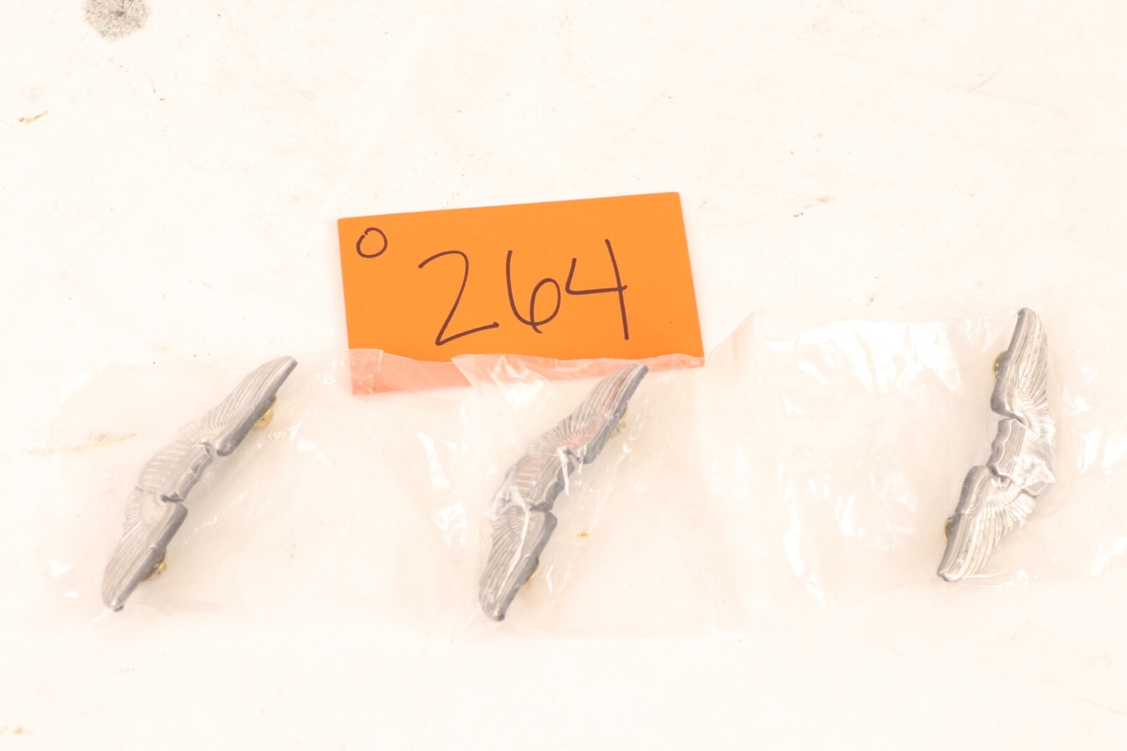 O264  Lot of 3 NOS IRA Green Pilots Wings