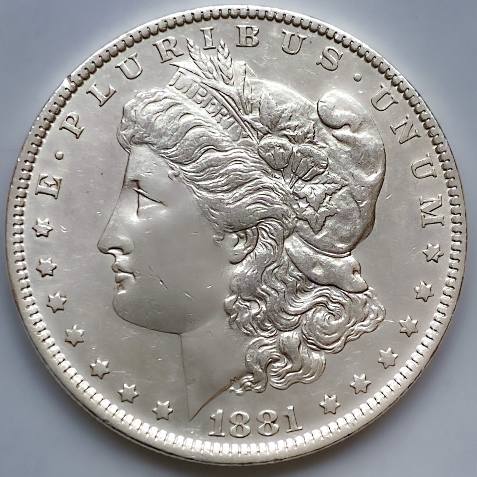 1881-O   MORGAN SILVER DOLLAR 90% SILVER $1 US COIN -NICE!  FREE SHIPPING  JN3