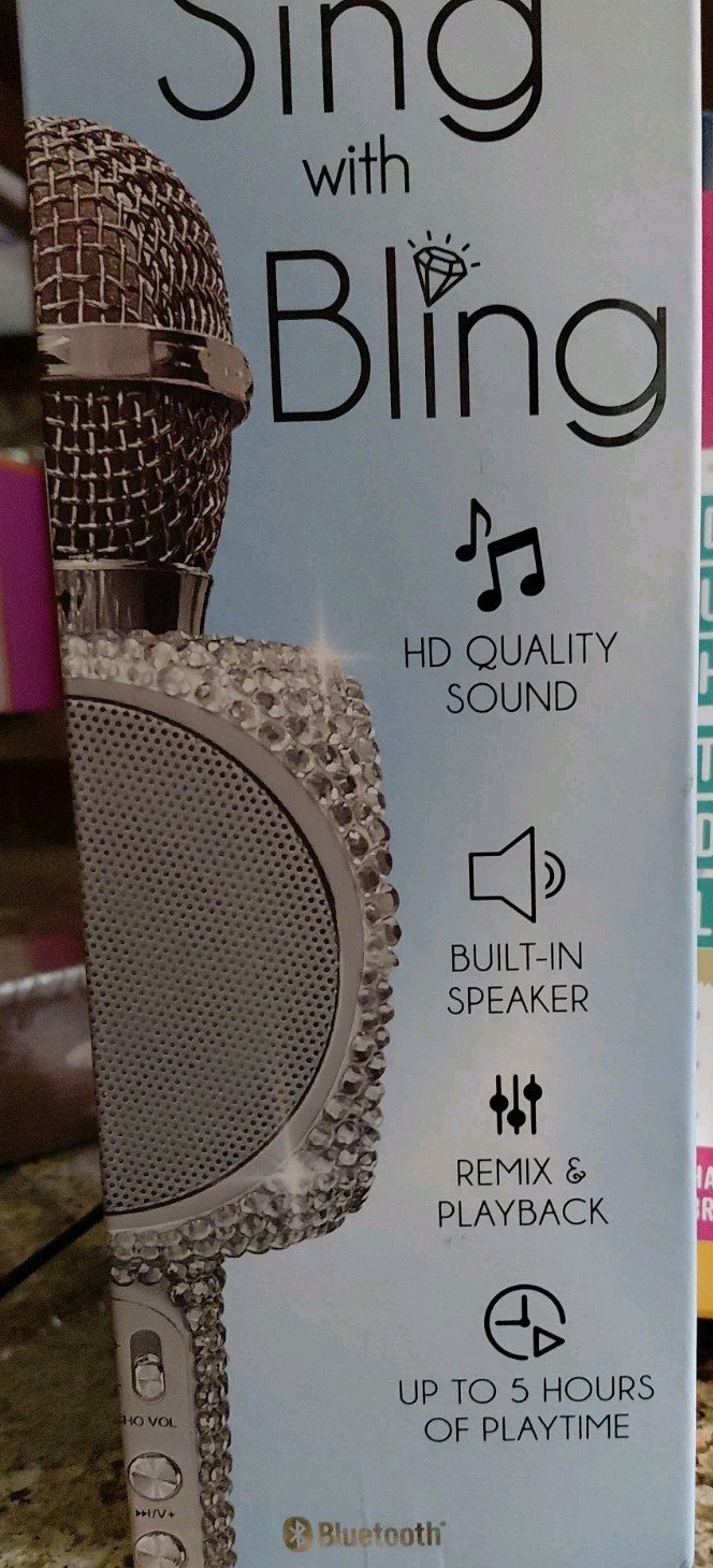 Bling Edition Bluetooth Karaoke Microphone & Speakers - NEW in BOX