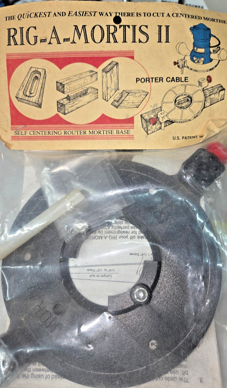 RIG-A-MORTIS 2 Self Centering Router Mortise Base Attachment  - Porter Cable