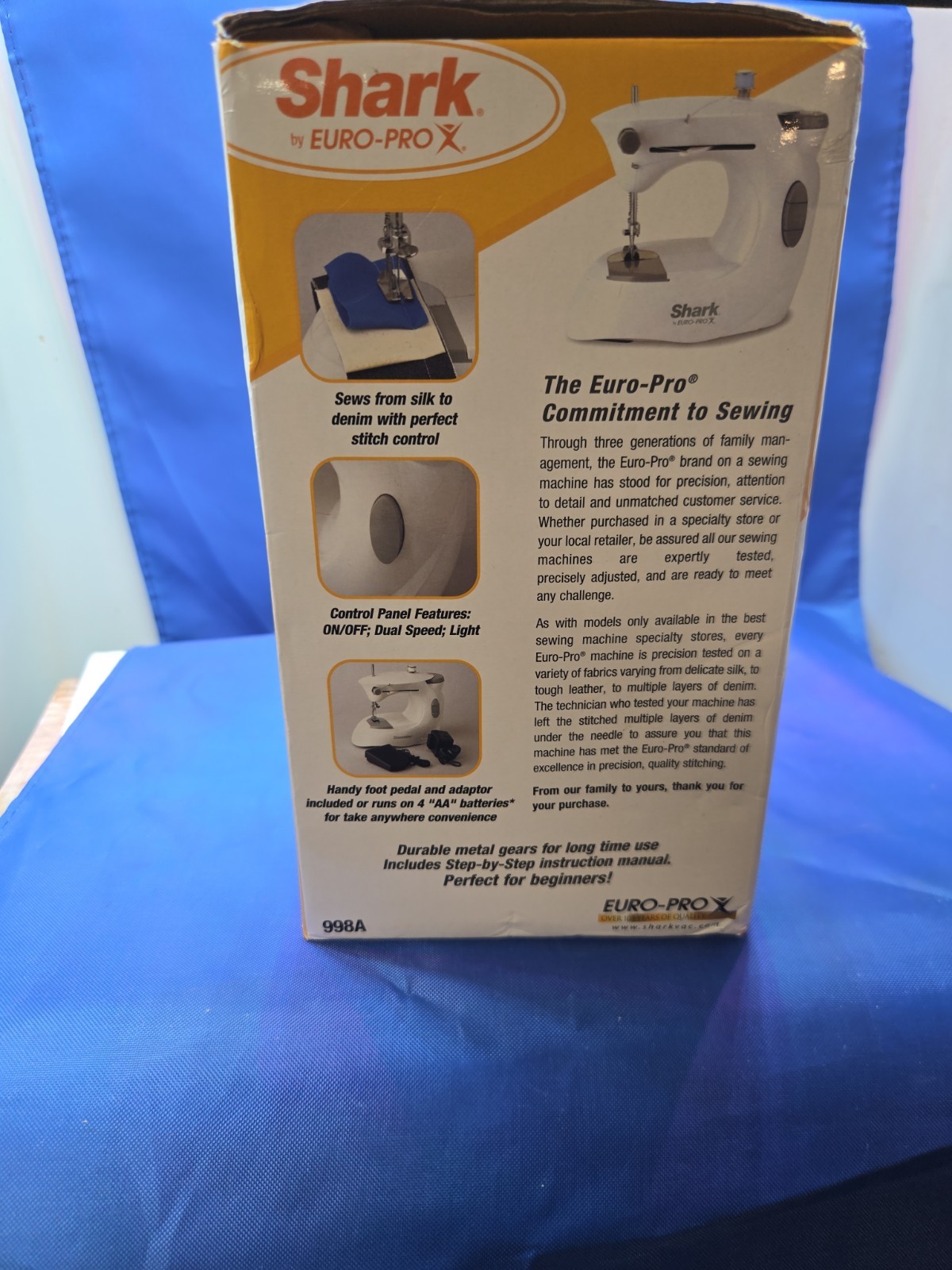 Shark Euro Pro X Basic Portable Sewing Machine Model 998A New In Box