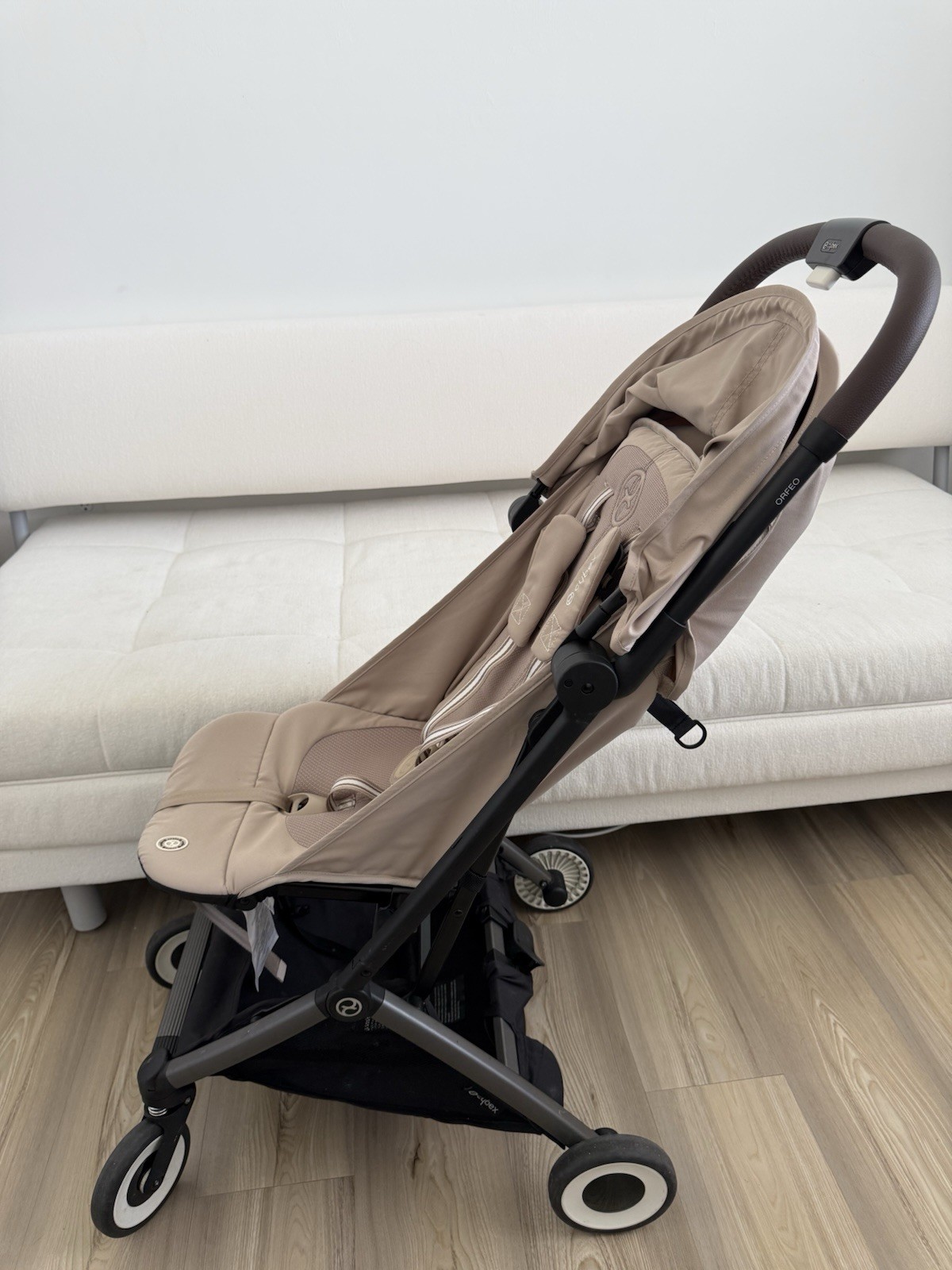 Cybex Orfeo Lightweight Single Stroller, Beige, Hood/Canopy & Basket