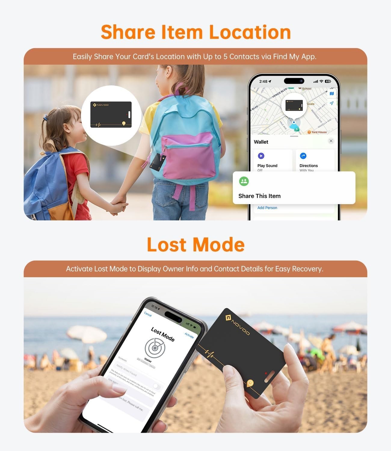 Rechargeable Waterproof Wallet Tracker Card | Ultimate Security for Passports