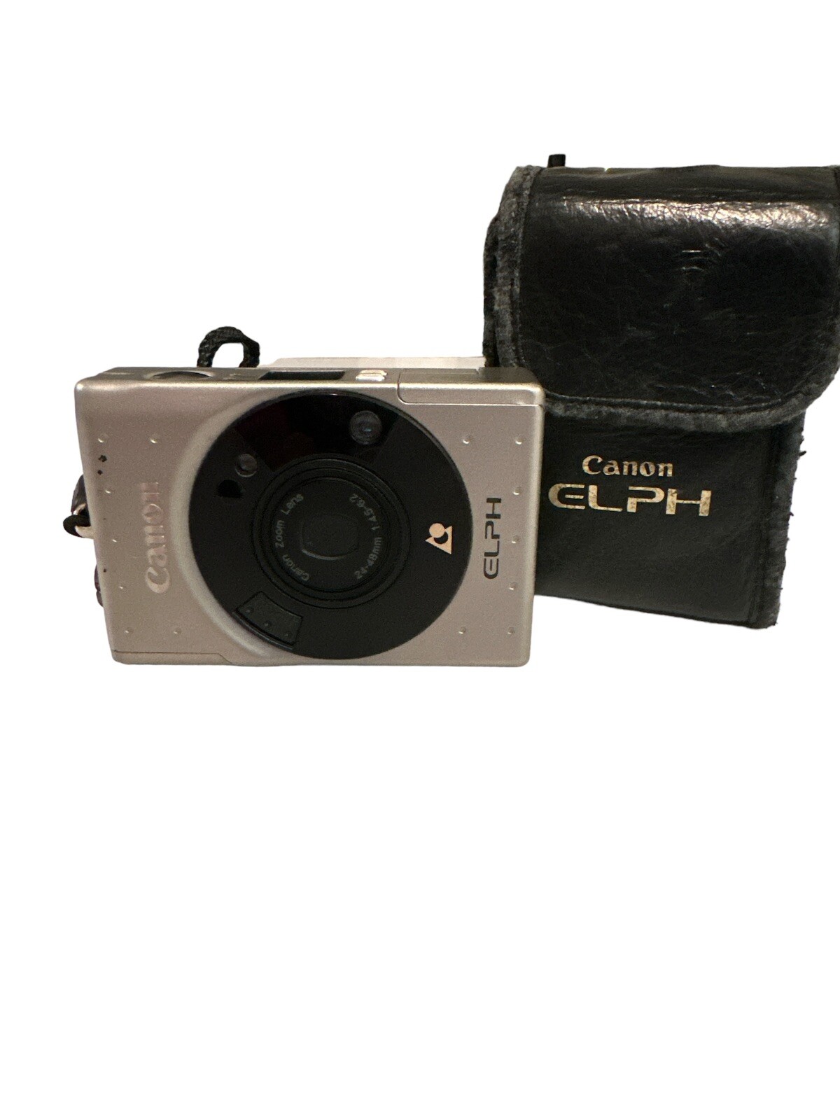 Canon ELPH IXUS Silver Point & Shoot Zoom Lens 24-48mm Camera/ Case NOT TESTED