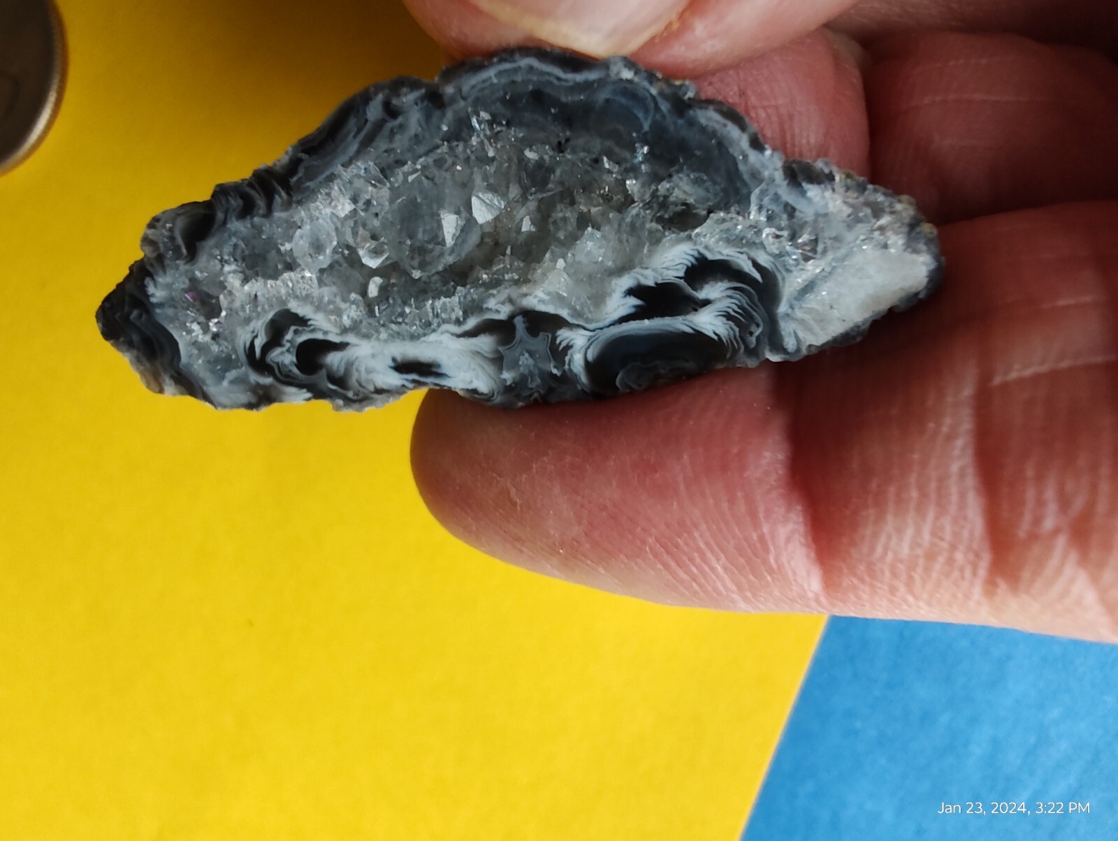 Geode Druzy Crystal Cave Agate Balancing Energy healing 15 gr 2 pc