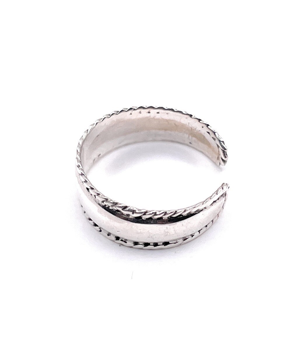 Solid Sterling Silver 925 Celtic Milgrain Toe Ring Band