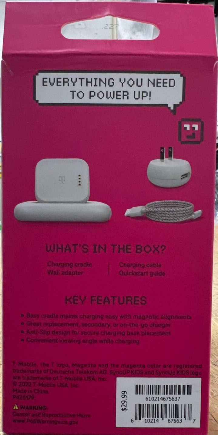 T-Mobile SyncUP Kids Smartwatch Charging Kit - White
