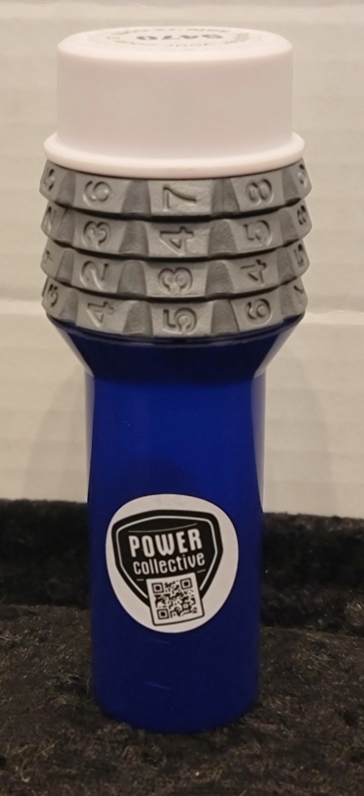 SafeRX Blue Locking Pill Bottle Tamper Evident 4.5"hX 1.5"d