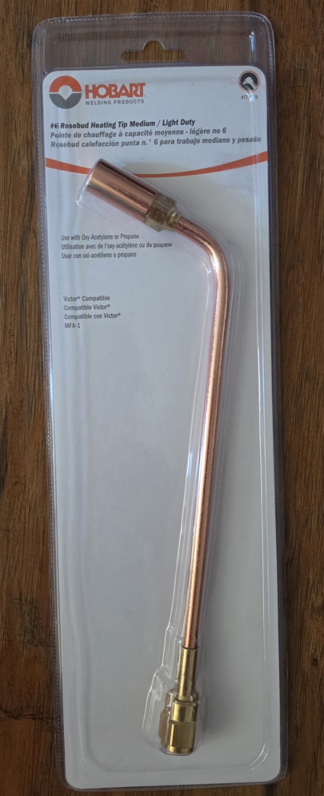 "HOBART" Welding Products-#6 Rosebud Heating Tip Medium/Light Duty-NEW PACKAGE