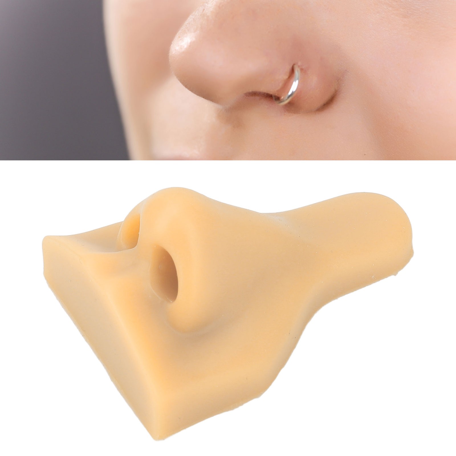3D Silicone Nose Model Flexible Fake Nose Practice Model For Practicing Light