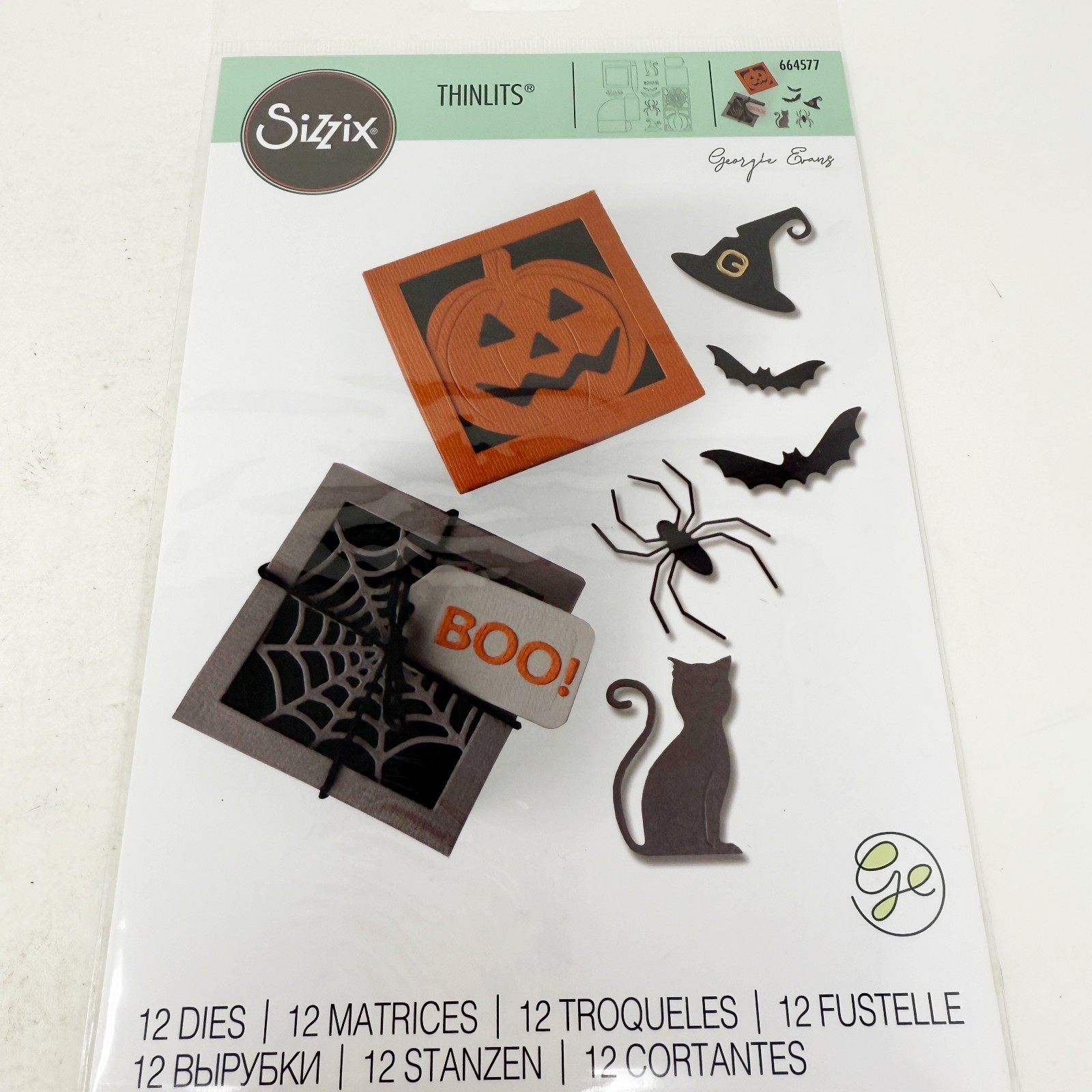 Sizzix Tim Holtz Thinlits Halloween Spooky Silhouette Box Dies NEW