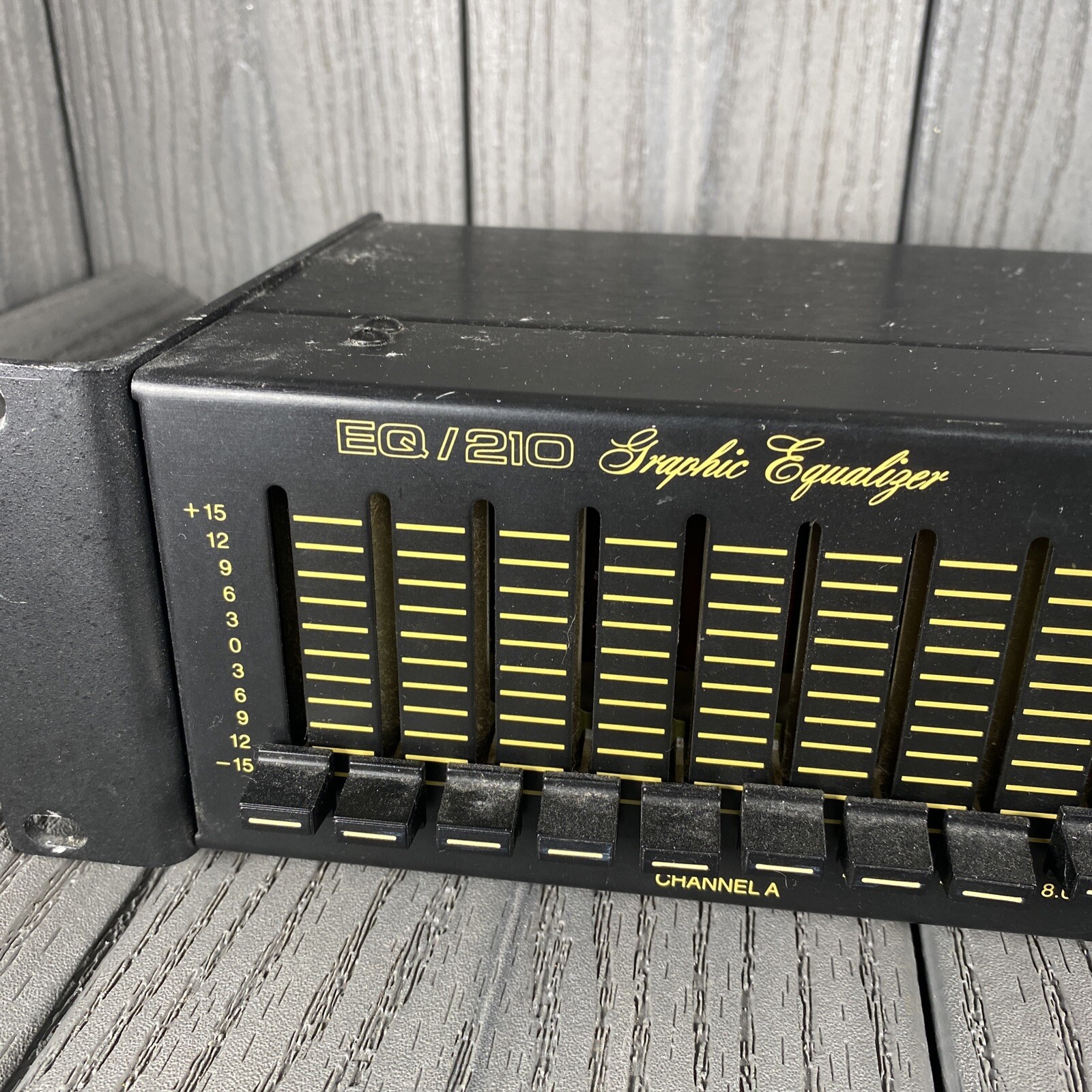Vintage Biamp Graphic Equalizer Model EQ 210 Rack Mount Untested Lights Up Parts