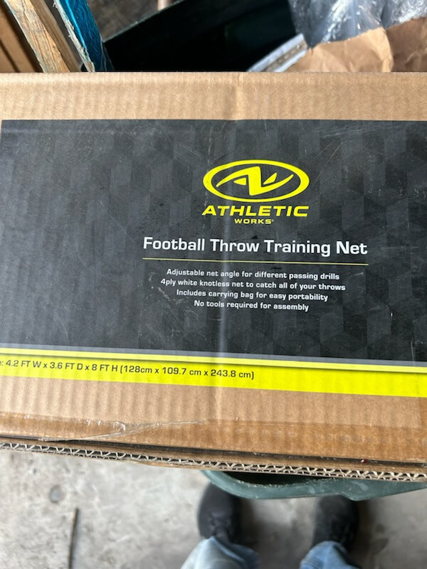 Athletic Works Football Throw Training Net Improve Passing Accuracy Training