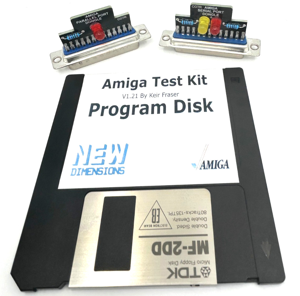 Commodore Amiga Test & Diagnostic Tool Kit - Floppy Disk & Dongles - USA seller