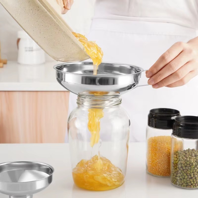 Stainless Steel Canning Funnel Set for Mason Jars – Wide Mouth Funnel