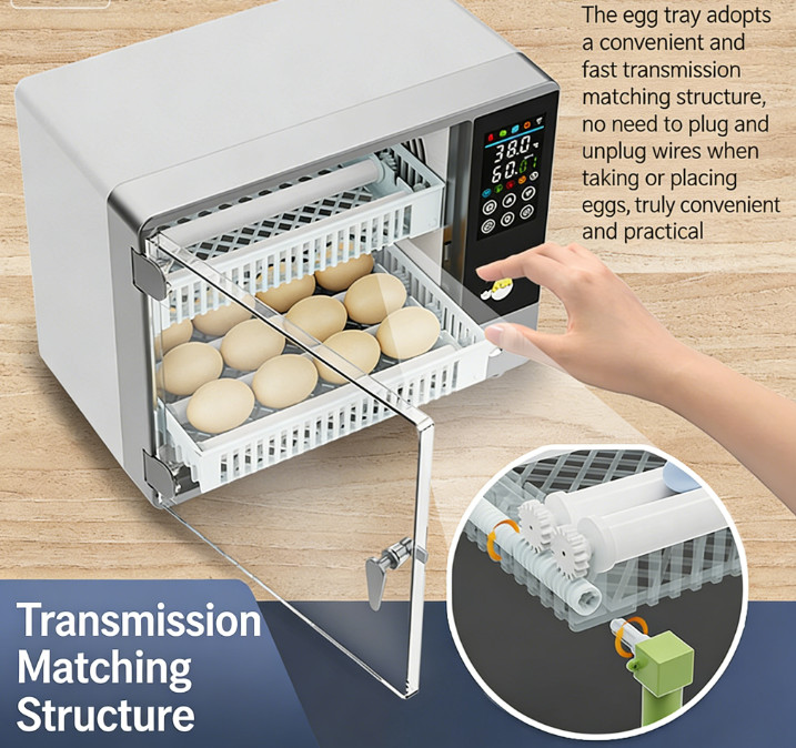 Automatic Brooder 24 Eggs Incubator Fully For Chicken Duck Quail Pigeon Hatchery