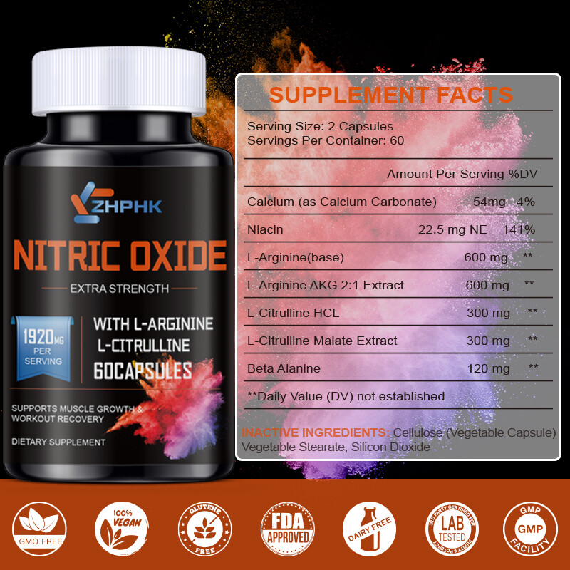 Nitric oxide hard capsules help improve brain function and enhance immunity 60pc