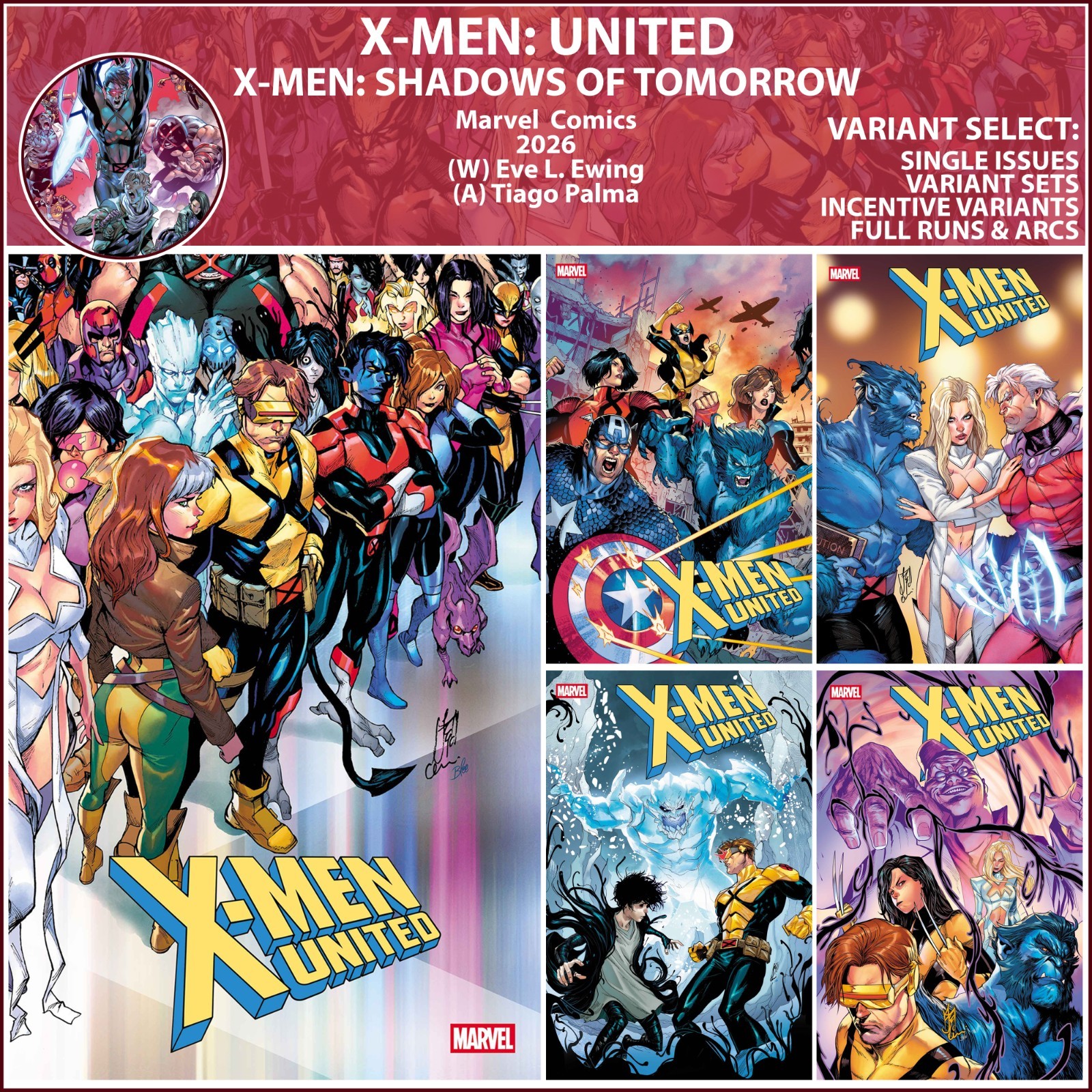 X-Men: United (2026) #1 2 3 4 5 Marvel Comics COVER SELECT
