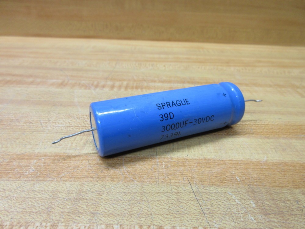 Sprague 39D308G030JS6 Vishay Capacitor 39D-3000UF-30VDC