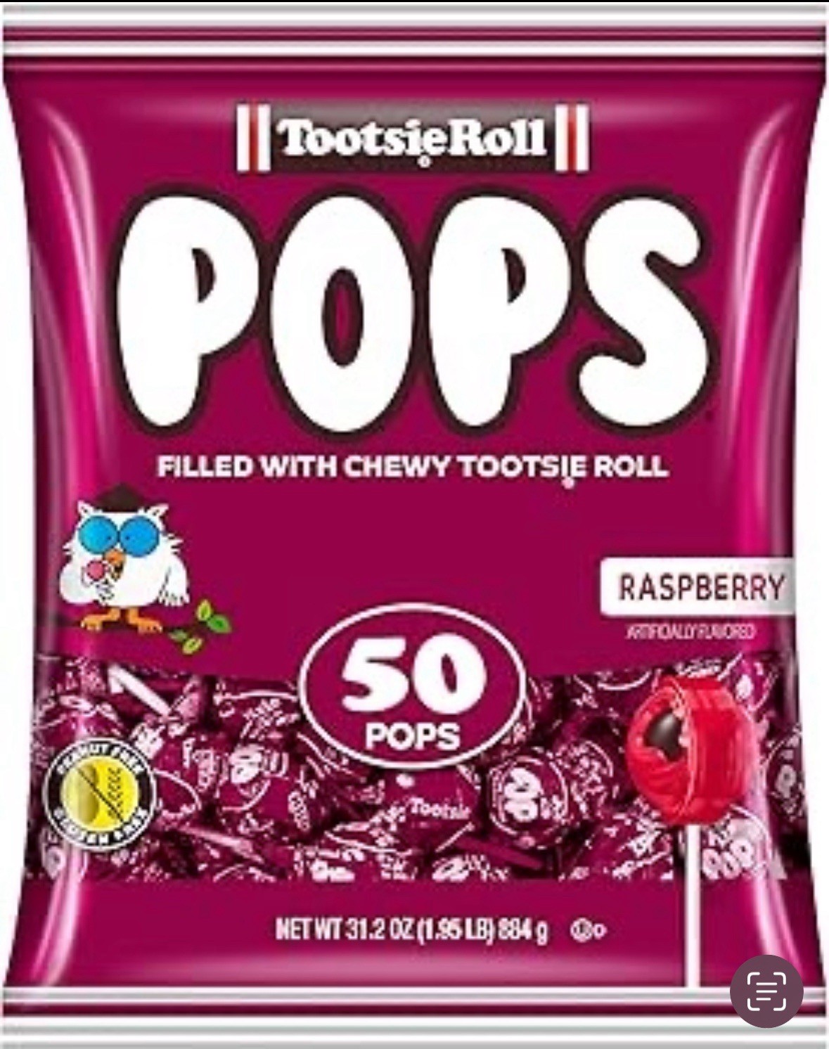 Raspberry (Red) Tootsie Pops – Fresh Wrapped Bulk Lollipops – Choose 10–100 Ct
