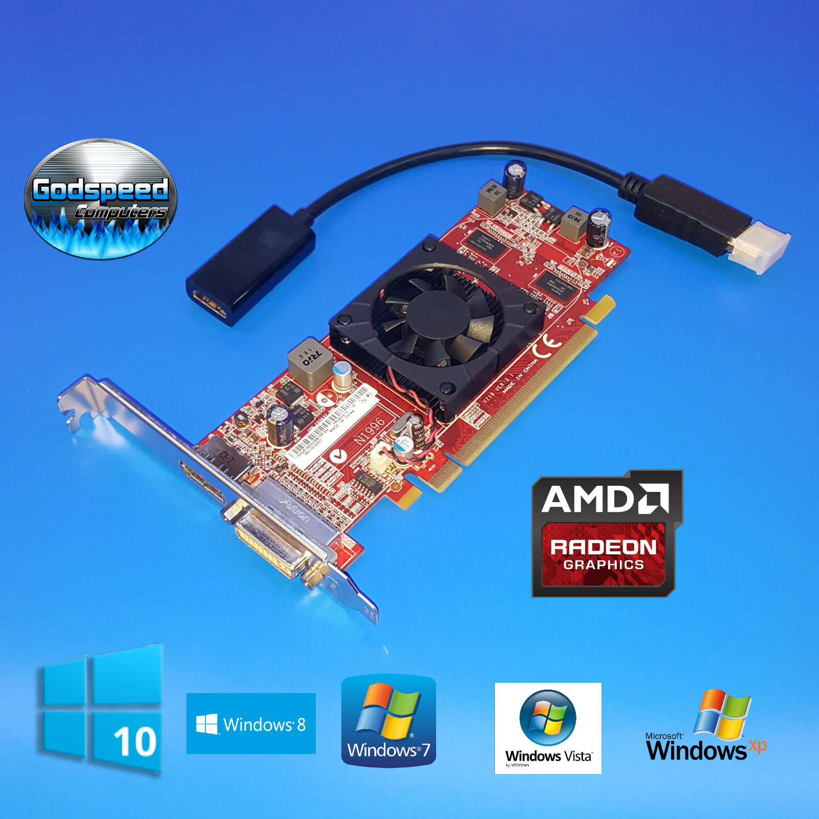 Windows 10 eMachines  T3604 T3624 T3626 3640 T3642 T3646 Video Card + HDMI CABLE